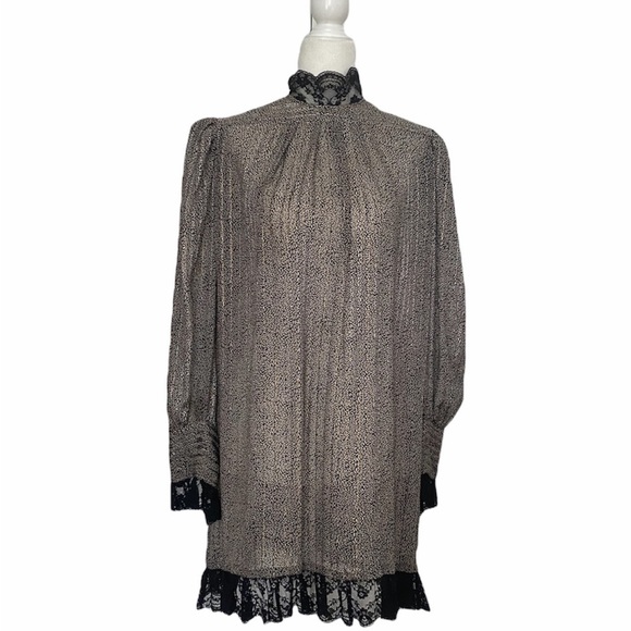 Vintage- John Yang Silk and Lace Dress - Picture 1 of 9